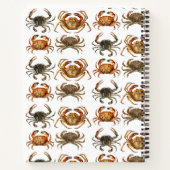 Aangepaste Waterverf krabben Recipe Cookbook Notitieboek (Achterkant)