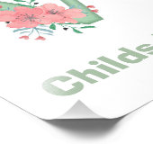 Aangepaste Waterverf Letter V Foto afdrukken Foto Afdruk (Hoek)