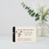 Aangepaste Waterverf Magpie Garden Birds Art Visitekaartje (Staand voorkant)