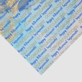 Aangepaste Waterverf met blauwvintonijn op basis v Tissuepapier (Detail)