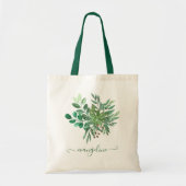 Aangepaste Waterverf met boslonkige lederen   Tote Bag (Voorkant)