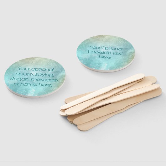 Aangepaste Waterverf met plastic handventilatoren Handwaaier (Niet-gemonteerd)