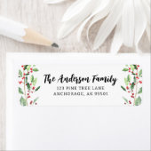 Aangepaste Waterverf Mistletoe Familienaam Etiket (Insitu)