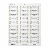 Aangepaste Waterverf Mistletoe Familienaam Etiket (Full Sheet)