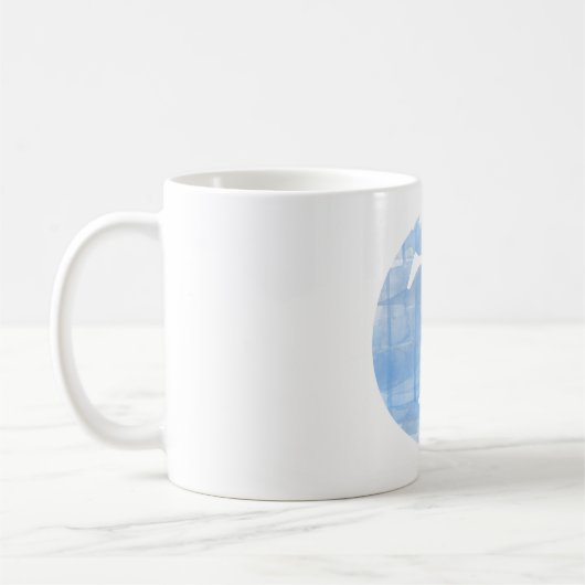 Aangepaste Waterverf Monogram Initiaal Mok (Links)
