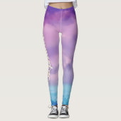 Aangepaste Waterverf op maat met naam Leggings (Voorkant)