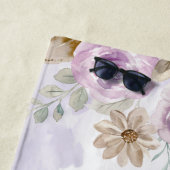 Aangepaste waterverf Roos Bloemige Bruid en Bruide Strandlaken (In situ)