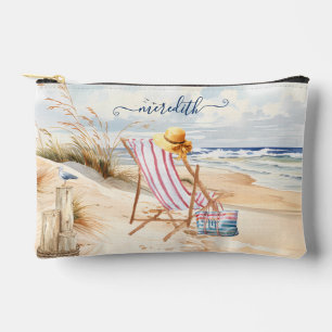 Aangepaste Waterverf Strand Scène Mongoram Naam Etui
