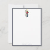 Aangepaste  Waterverf van Stusty Blue Notitiekaartje (Voorkant)