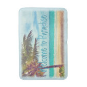 Aangepaste Waterverf van zeestranspalmen Badmat (Voorkant Verticaal)