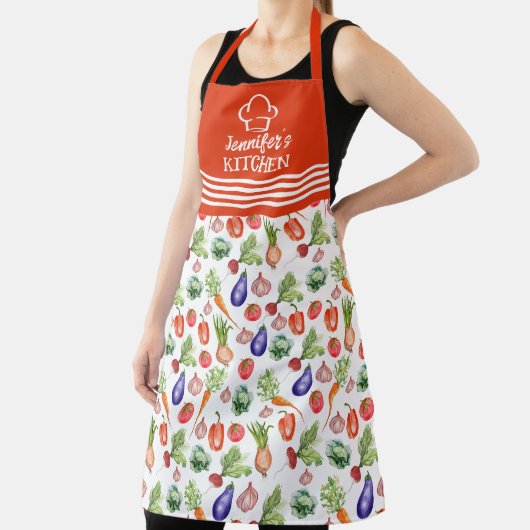 Aangepaste Waterverf Veggies Schort (Insitu)