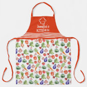 Aangepaste Waterverf Veggies Schort (Voorkant)