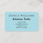 Aangepaste waterverf visitekaartje (Achterkant)