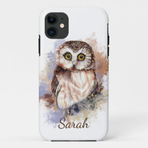 Aangepaste Waterverf vogelgriep bevestigen iPhone 11 Hoesje