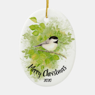 Aangepaste Waterverf vogelpopulaire vogelboom Keramisch Ornament