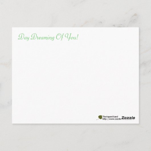 Aangepaste Waterverf voor halve maan venster Briefkaart (Achterkant)