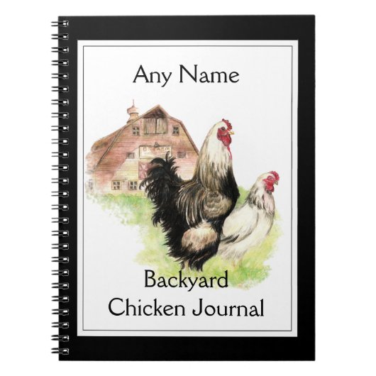 Aangepaste Waterverf voor het Chicken Journal-rapp Notitieboek (Voorkant)
