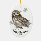 Aangepaste Waterverf voor kerstmis Keramisch Ornament (Voorkant)