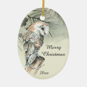 Aangepaste Waterverf voor kerstmis Keramisch Ornament