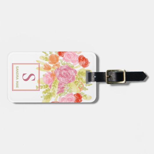 Aangepaste Waterverf voor pasta's met platte produ Bagagelabel (Voorkant horizontaal)