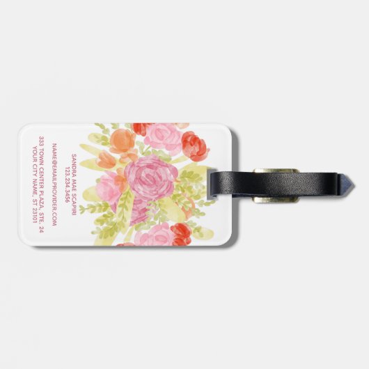 Aangepaste Waterverf voor pasta's met platte produ Bagagelabel (Achterkant horizontaal)