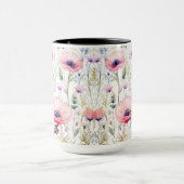 Aangepaste waterverf wilde bloemen mok, Moederdag Mok (Midden)