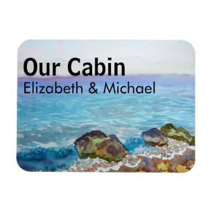 Aangepaste Waterverf Zee kruising Oceaan Magneet