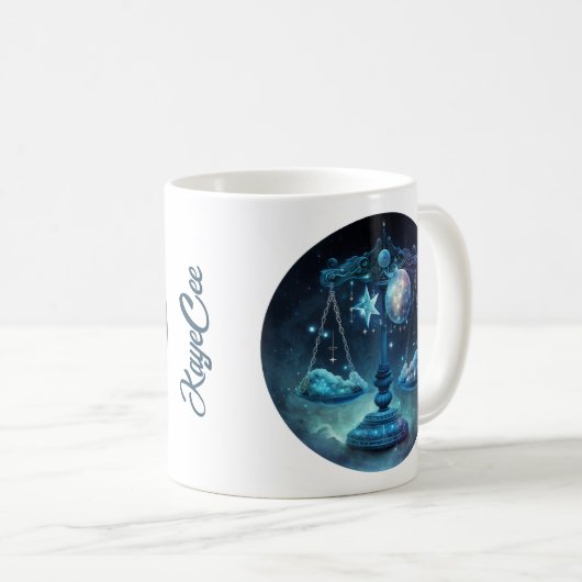 Aangepaste Waterverf Zodiac - Mok met bontkoffie (Voorkant rechts)