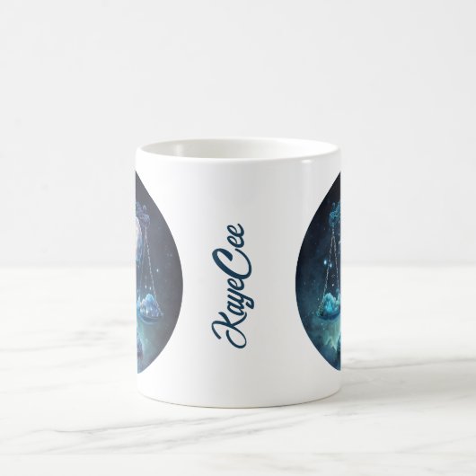 Aangepaste Waterverf Zodiac - Mok met bontkoffie (Center)