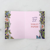 Aangepaste wc papier tekort Humor Jubileum Kaart (Binnen)