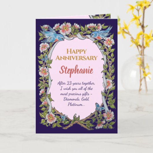 Aangepaste wc papier tekort Humor Jubileum Kaart (Gele Bloem)