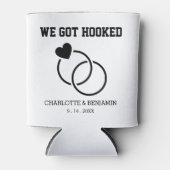 Aangepaste 'We Got Hooked' Huwelijk Blikjeskoeler (Voorkant)