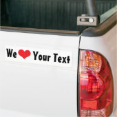 Aangepaste 'We Love' bumpersticker (Op Truck)