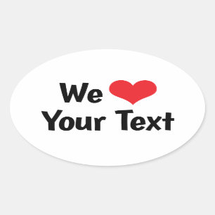 Aangepaste 'We Love' Sticker