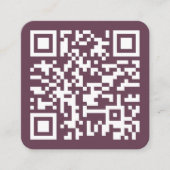 Aangepaste website QR Code Company Logo Dark Roos Vierkante Visitekaartje (Voorkant)