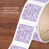 Aangepaste website QR-code paars Vierkante Sticker
