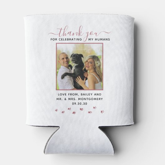 Aangepaste weddenschap foto Bedankt Blikjeskoeler (Achterkant)