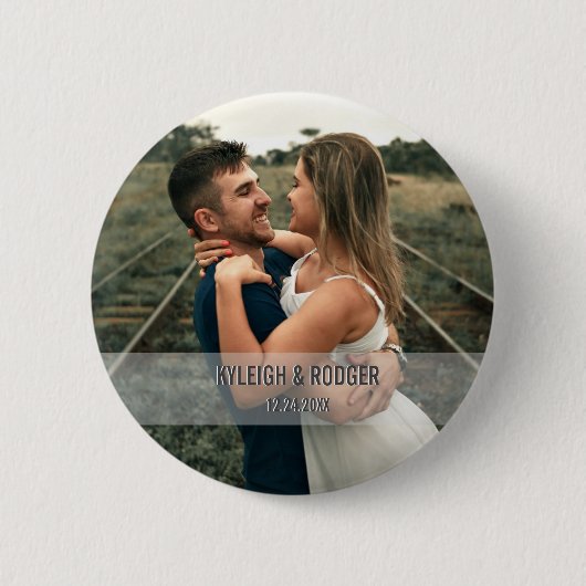 Aangepaste WEDDING Photo Button (Voorkant)