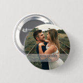 Aangepaste WEDDING Photo Button (Voorkant /achterkant)