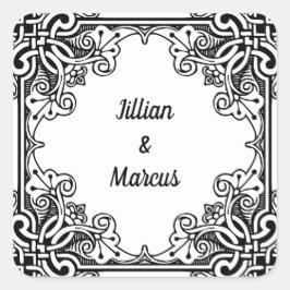 Aangepaste wedstickers vierkante sticker