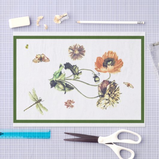 AANGEPASTE WEEFSELPAPIERPOPPEN EN INSECTEN TISSUEPAPIER (Craft)