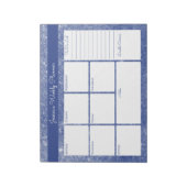 Aangepaste weekplanning voor Blauwe Shimmer en lij Notitieblok (Gedraaid)