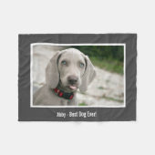 Aangepaste Weimaraner Dog Foto en Dog Name Fleece Deken (Voorkant (Horizontaal))