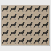 Aangepaste Weimaraner Hondenras Silhouet Cadeaupapier (Vlak)