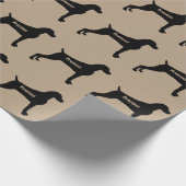 Aangepaste Weimaraner Hondenras Silhouet Cadeaupapier (Hoek)