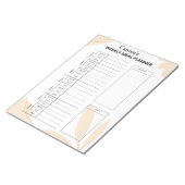 Aangepaste wekelijkse maaltijdplanner notitieblok (Schuin)