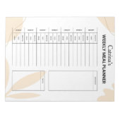 Aangepaste wekelijkse maaltijdplanner notitieblok (Voorkant)