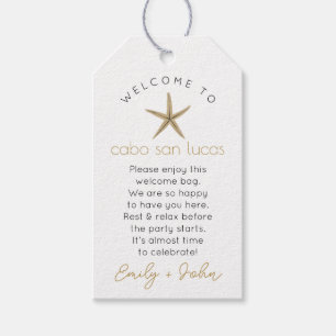 Aangepaste Welkom bij Cabo San Lucas bruiloft Labe Cadeaulabel