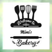 Aangepaste Welkom bij de Bakkerij Raamsticker (Vel 3)