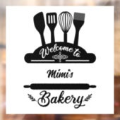 Aangepaste Welkom In De Bakkerij Raamsticker (Vel 2)